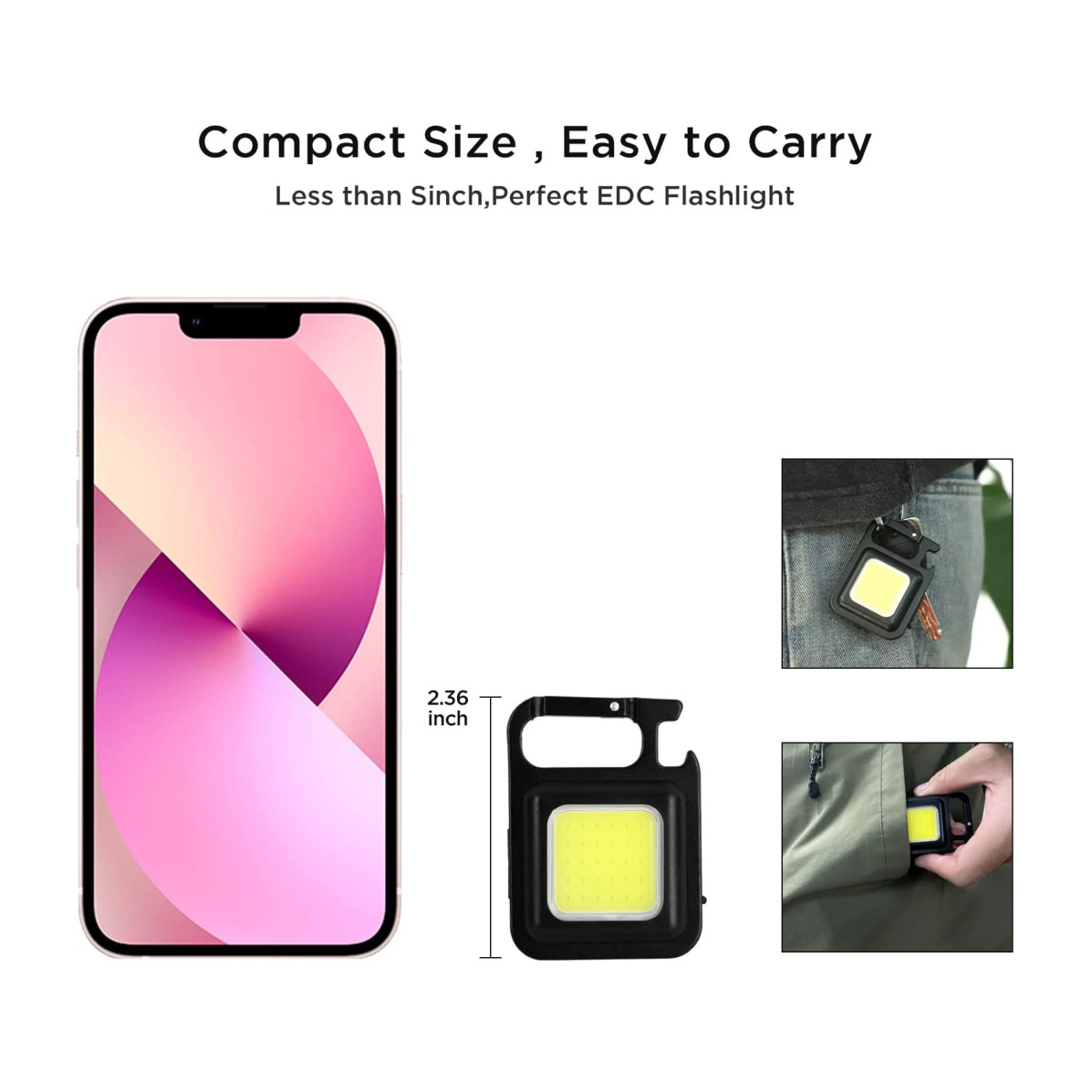 Miniatura 4 de Mini Linterna Llavero Portátil Magnética